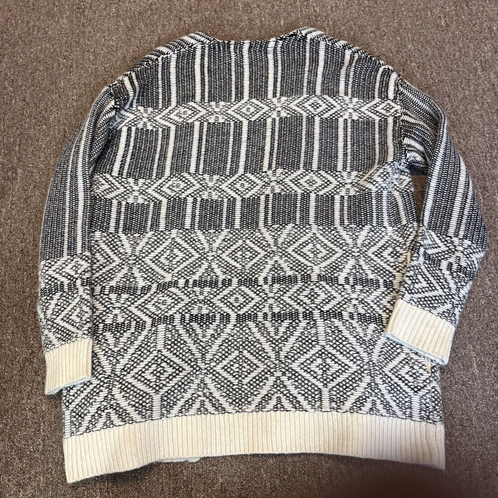 Gerard Darel PARIS Cardigan Womens 1 Open Front Knit Aztec Geometric - Picture 10 of 10
